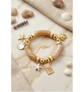 AKRİLİK TASARIM CHARM LASTİK BİLEKLİK