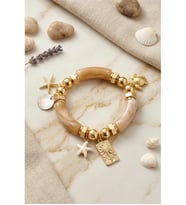 AKRİLİK TASARIM CHARM LASTİK BİLEKLİK