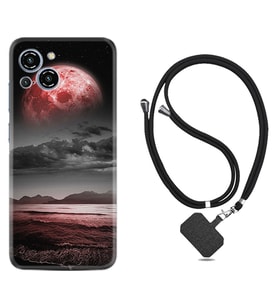 Reeder S23 Max Pro Kılıf Resimli Boyun Askılı İpli Desenli Silikon Series Red World 1836