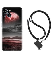 Reeder S23 Max Pro Kılıf Resimli Boyun Askılı İpli Desenli Silikon Series Red World 1836