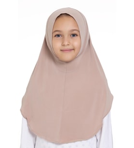 Sütlü Kahve Pratik Hazır Geçmeli Genç Tesettür Bone Sandy Kumaş Düz Hijab 2312_26
