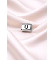 U Harfli Charm Paslanmaz Çelik Harf Charm Kişiye Özel Bileklik Aksesuarı