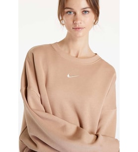 Nike Sportswear Essential Collection Fleece Oversized Kadın Sweatshirt Bej