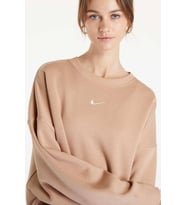 Nike Sportswear Essential Collection Fleece Oversized Kadın Sweatshirt Bej