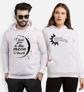 Tshirthane My Sun Love Moon Sevgili Kombinleri Kapüşonlu Kombini (Tek Ürün Fiyatıdır.)