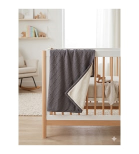 Çift Taraflı Triko-Welsoft Bebek Battaniyesi 80x100 cm