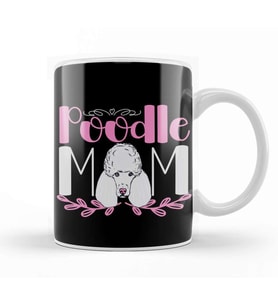 Poodle Mom Dog Mama Kupa Bardak Porselen