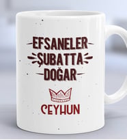 Kişiye Özel Efsaneler Şubatta Doğar Hediye Kupa Bardak Doğum Günü Hediyesi (Beyaz)