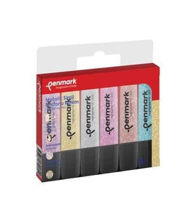 Penmark Fosforlu Kalem 6 Lı Renk Simli Hs 505 6S