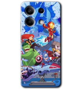 Redmi Note 13 Kılıf HD Desen Baskılı Kılıf - Avengers Cartoon
