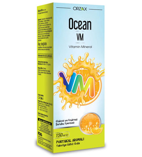 Orzax Ocean VM Vitamin Mineral Şurubu Portakal Aromalı 150ml