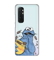 Xiaomi Mi Note 10 Lite Uyumlu Susam Sokağı Kurabiye Canavarı Desenli Şeffaf Telefon Kılıfı