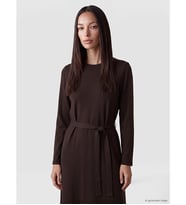LCW EVERYDAY Kahverengi Soft Touch Beli Kuşaklı Elbise