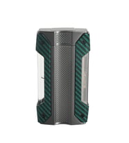 Quantoro Tek Torch Pürmüz Gunmetal Yeşil-Karbon Metal Puro Çakmağı