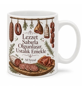 Şarküteri Hediyesi Baskılı Porselen Kupa Bardak Hediyelik Özel Tasarım