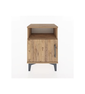 Arges Komodin 2 Raflı Tek Kapaklı 44x30x64 Çam-Çam