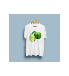 Oversize Limon Baskılı Tasarım Unisex T-shirt