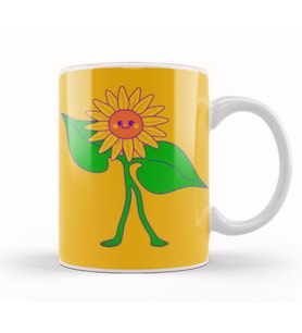 Funny Gift Smile Of a Rose Artwork Kupa Bardak Porselen