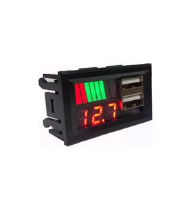 IC-278C Dijital Voltmetre USB Çıkışlı Akü Göstergesi DC 12v - 3,5amp