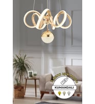 Venüs Kumandalı Gold Kaplama 3 Renk Işık Modern Sarkıt LED Avize