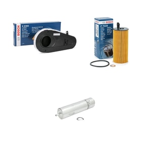 Bosch Filtre Bakım Seti BMW 5 SERİSİ F10 525 d Dizel 2011-2016 Hava + Yağ f. + Yakıt Filtre Bosch