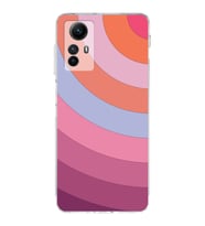 PrintiFy Xiaomi Redmi Note 12S Uyumlu Kamera Korumalı Renk Cümbüşü F Tasarımlı Şeffaf Kılıf