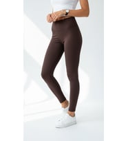 Bilek hizasında yüksek belli comfortlux   tayt (Kahverengi)