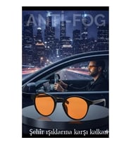Parlama Önleyici Gece Sürüş Görüş Gözlüğü Sis Far Işık Önleyici Anti-Fog Gözlük