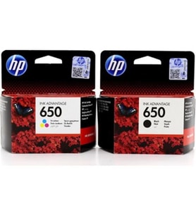 HP CZ101AE + CZ102AE 650 Siyah + Renkli Kartuş Seti