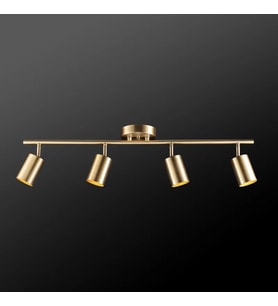Rsylight Metal Modern 4 LÜ Eskitme Kaplama Led Spot Hareketli Avize Günışığı Ampullü