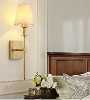 Runa Şapkalı Klasik Duvar Aplik 3262-W22-1O-IZ (Eskitme Altın)