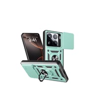 Mi 15 Pro Kılıf Pars Lens Yüzüklü Silikon - Yeşil