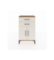 Arges Komodin Tek Raflı 2 Çekmeceli 2 Kapaklı 60x30x96 Çam-Aytaşı