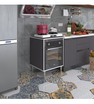 Kenzlife ankastre modülü kabini pança tantra gri 89-81*60*56 fırın ocak dolabı ayarlı ayaklı üstü kapalı