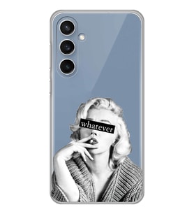 Samsung Galaxy S23 FE Uyumlu Marilyn Monroe Desenli Şeffaf Telefon Kılıfı