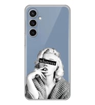 Samsung Galaxy S23 FE Uyumlu Marilyn Monroe Desenli Şeffaf Telefon Kılıfı