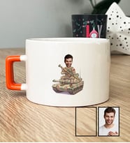 Kişiye Özel Karikatürlü Asker Lüks Fincan 30 Ağustos Zafer Bayramı Hediyesi