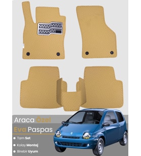RENAULT TWİNGO (1993-2012) Uyumlu EVA Paspas Tam Set–Oto Paspas,Araca Özel,Kolay Montaj