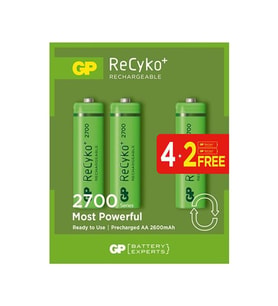 GP 2700 Ma Şarjlı Kalem Pil 6 Lı Paket