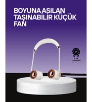 Boyun Askılı Katlanabilir Fan 1000 Mah Usb Şarjlı Taşınabilir - Lisinya