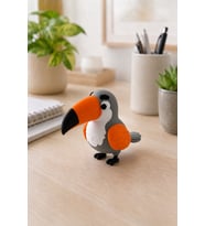 MYCRAFT3D Dekoratif Tukan Kuşu Figürü, Renkli Masaüstü Biblo, Ev Ofis Dekoru ve Hediye, 12 cm