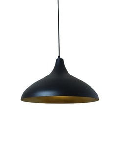 Dylight Retro Metal Dekoratif Rustik Kafe Mutfak Aydınlatma Siyah içi Gold Sarkıt Avize Çap:35 cm