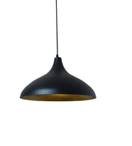 Dylight Retro Metal Dekoratif Rustik Kafe Mutfak Aydınlatma Siyah içi Gold Sarkıt Avize Çap:35 cm