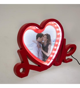 Led Işıklı Love Fotoğraflı Sihirli Ayna
