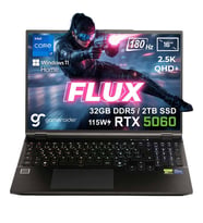GameRaider FLUX GR16 Intel Core i7-14650HX 32GB DDR5 2TB SSD RTX 5060 8GB 115W 16 inç 2.5K QHD+ 180Hz W11 Home Gaming Laptop