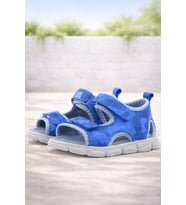 Rakerplus Wisps Hakiki Deri Mavi Kamuflaj Bebek Sandalet