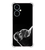 PrintiFy Tecno Camon 19 Uyumlu Köpek 1 Baskılı Şeffaf Köşe Korumalı Antişok Kılıf