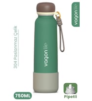 750 ML Pipetli Sızdırmaz Paslanmaz Çelik Termos Matara El Askılı bpa içermez 750ml 1106FF