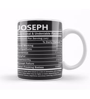 Joseph Nutritional and Undeniable Name Kupa Bardak Porselen