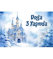 Kış ve Orman Temalı Doğum Günü Afişi 35X50 cm